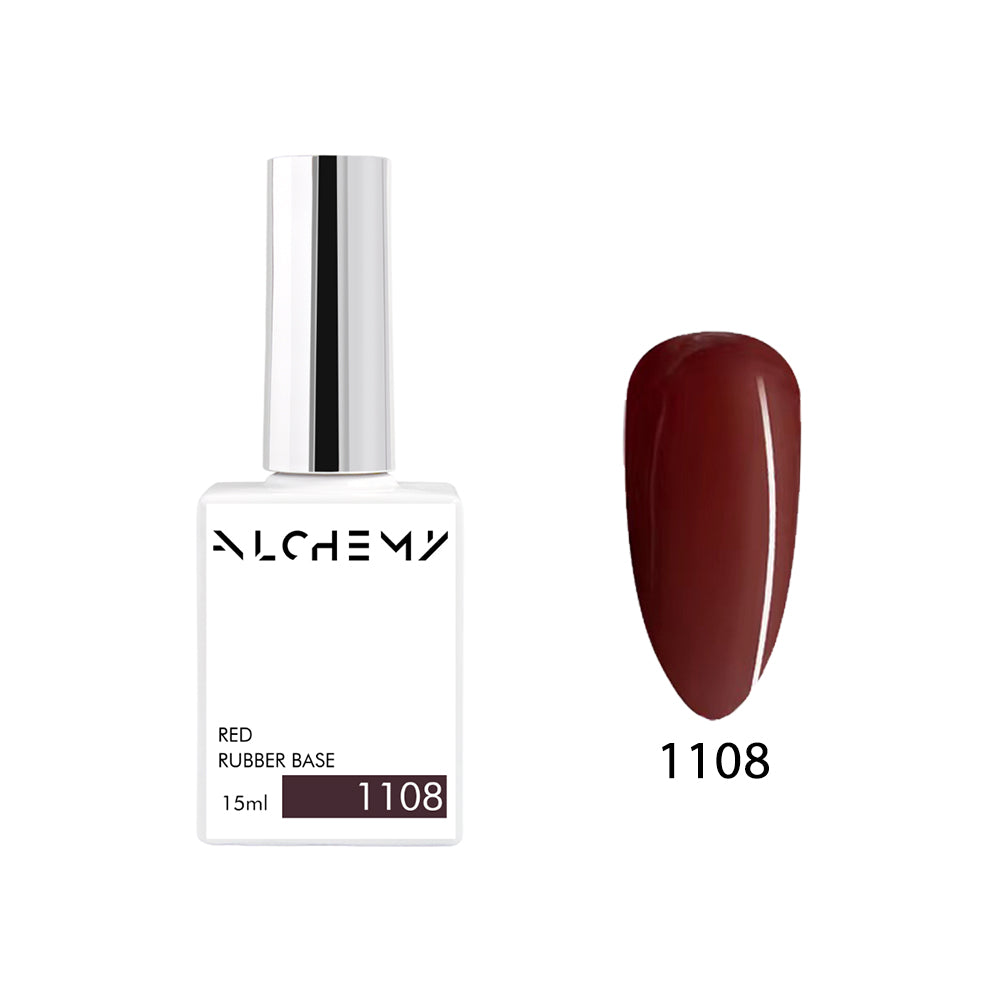 Red Rubber Base 1108 (medium- hard), 15ml - AlchemyCosmetics