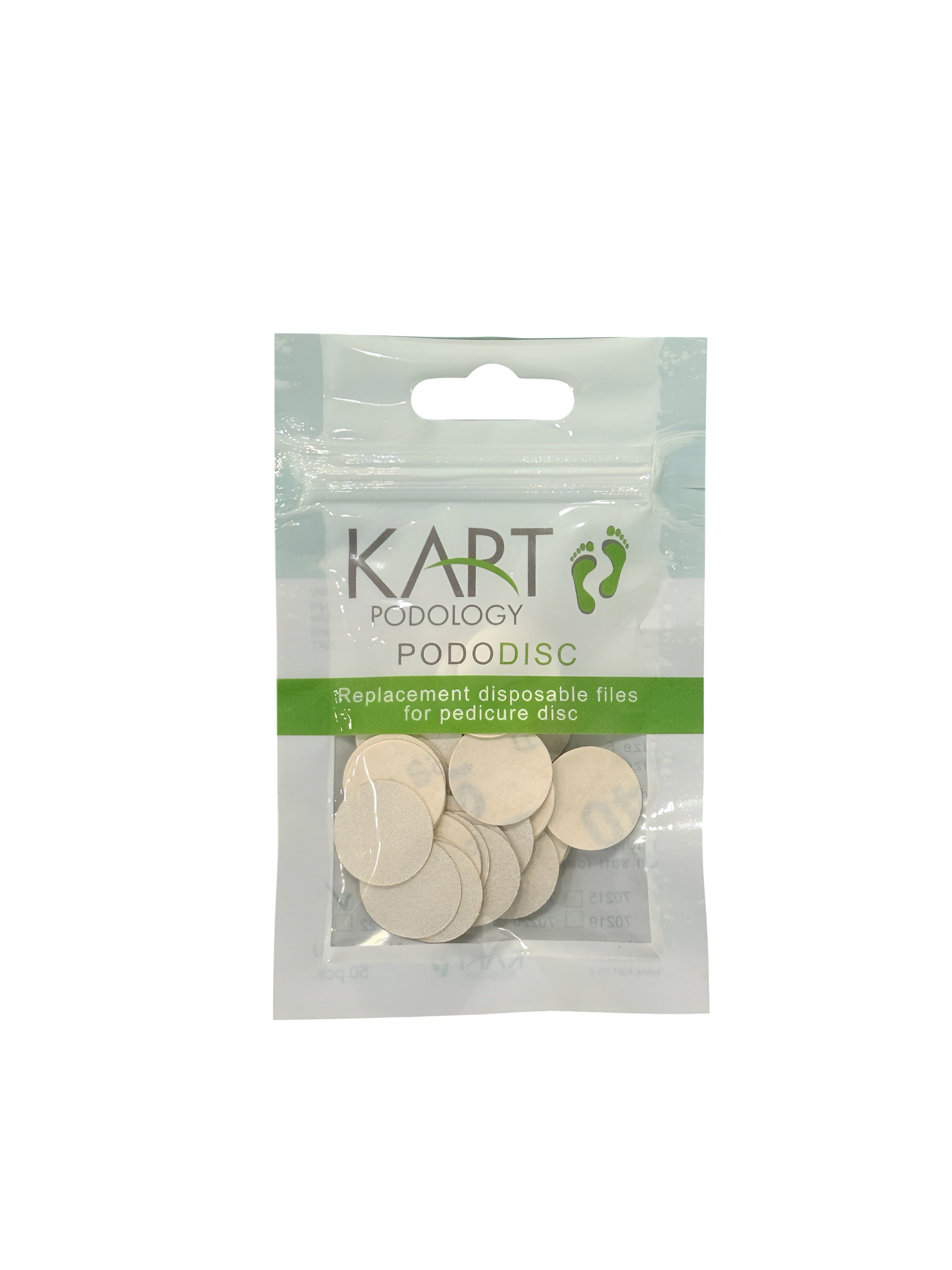 KART PODOLOGY Replacement Disposable White Files for Pedicure Disc, 100 Grit S